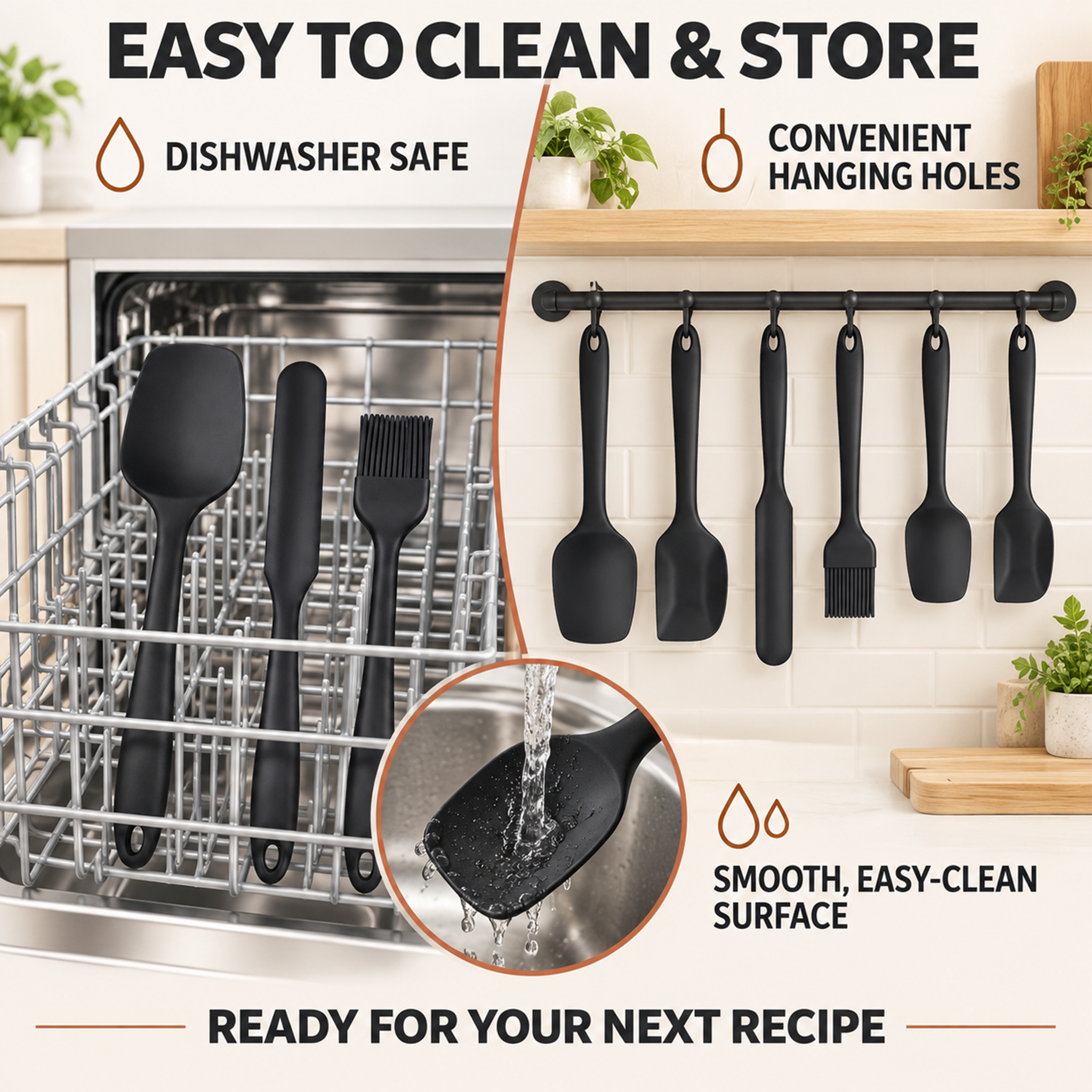 Alifecxwwy 6-Piece Silicone Spatula Set, Heat Resistant photo 4