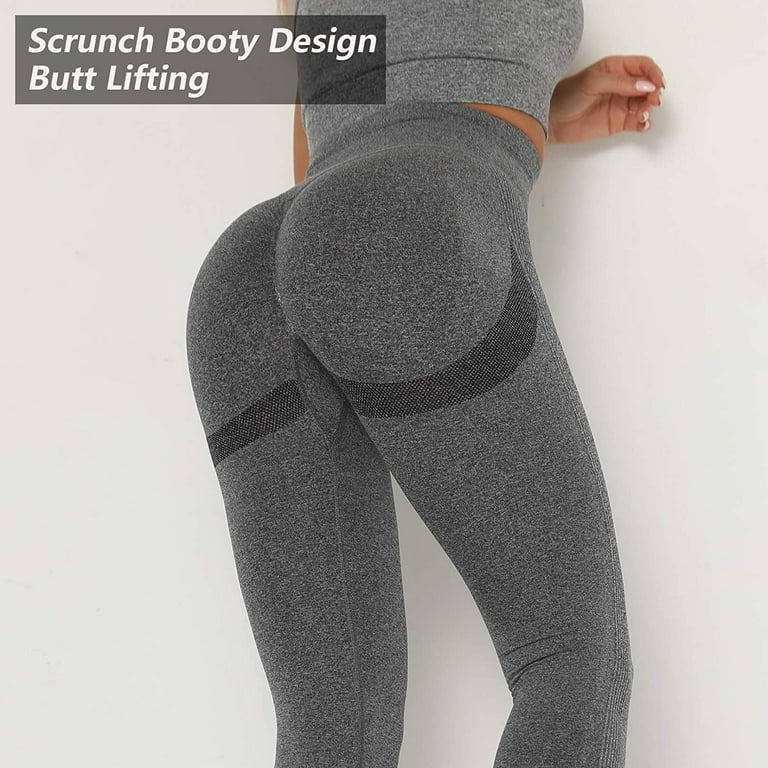 COMFREE Women Seamless Ruched Butt Lifting Leggings High Waist Yoga Pants  Tummy Control Workout Gym Scrunch Booty Tights Sports Compression 