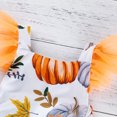 thumbnail image 6 of Odeerbi Baby Girls Clothes Toddler Jumpsuit Outfit Cotton Net Yarn Flying Sleeve Festival Pumpkin Print Bow Jumpsuit Orange, 6 of 9