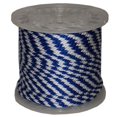 thumbnail image 2 of T.W. Evans Cordage 98322 .375 in. x 300 ft. Solid Braid Propylene Multifilament Derby Rope in Blue and White, 2 of 3