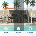 thumbnail image 3 of MEISSALIVVE 10' x 12' Wall Mounted Gazebo, Outdoor BBQ Grill Gazebo with Side Shelf, Lean to Metal Awnings with Sloped Roof, Heavy Duty Pergola for Backyard, Deck, Whit, 3 of 11