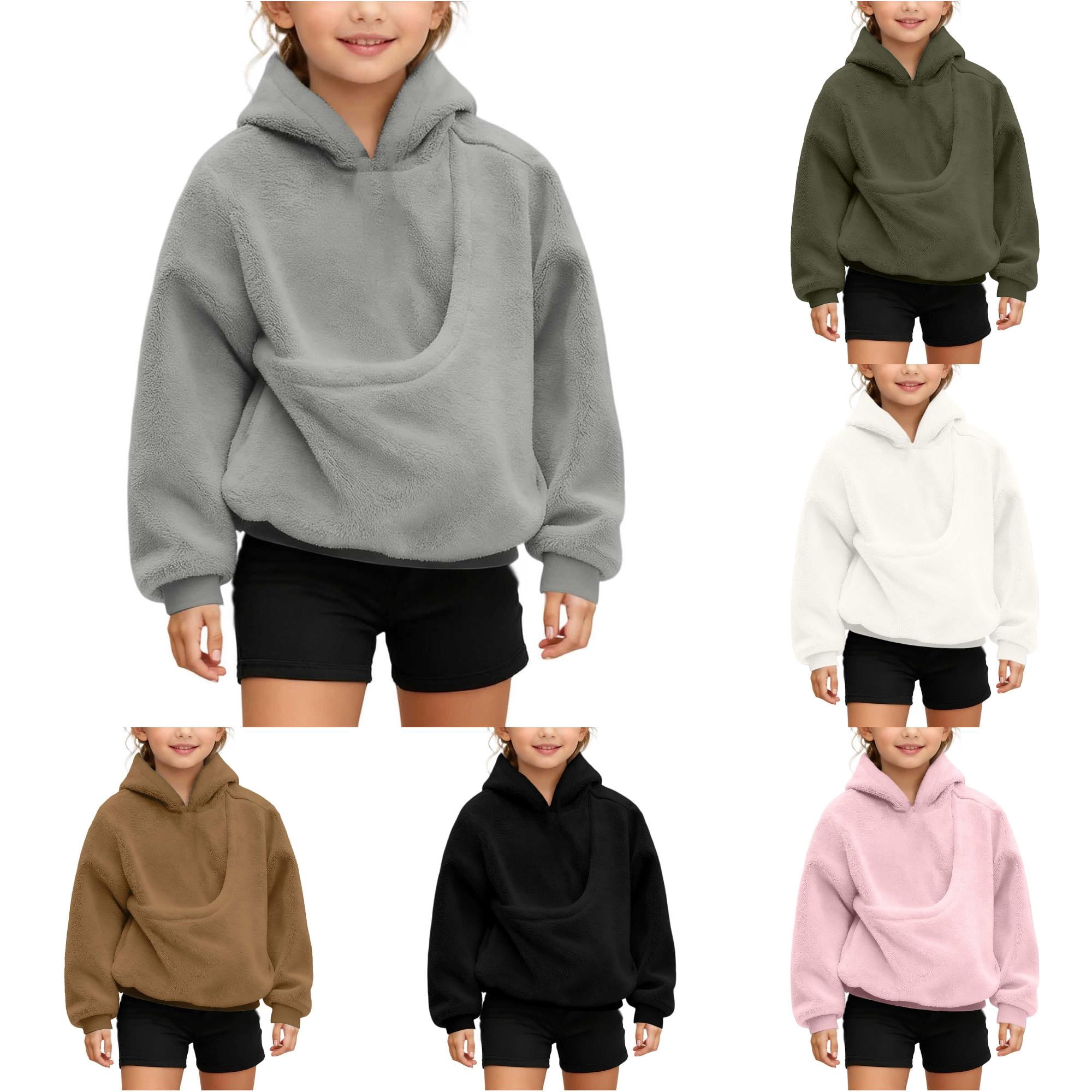 Krdevn Kids Pet Parent Hoodie with Front Carry Pocket for Cats Puppies Soft Long Sleeve Pullover Sweatshirt for Walks Travel Casual Loungewear 3-4 Years