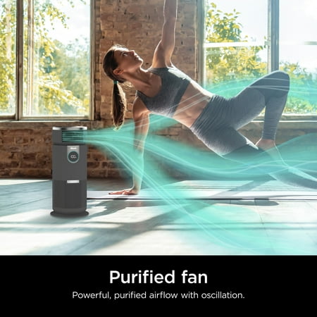 Shark - 3-in-1 Air Purifier, Heater & Fan with NanoSeal HEPA, Cleansense IQ, Odor Lock, for 500 Sq. Ft - Grey