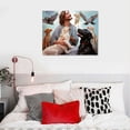 thumbnail image 4 of JRXY God Surrounded By Labrador Poster Canvas Print Painting Picture Wall Art Bedroom Living Room Decor 20x16in, 4 of 4