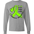 thumbnail image 3 of Inktastic Love, Care, Cure Lymphoma Awareness Lime Green Ribbon Hearts Long Sleeve T-Shirt, 3 of 5