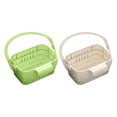 thumbnail image 2 of WEEEANT Hanging Sink Drain Basket 2-Piece Set, Green and White Kitchen Sink Colander Strainer for Food Scraps and Vegetable Washing, Sink Caddy, 2pcs, 2 of 7