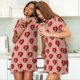 thumbnail image 4 of Easygdp Basset hound dog with paw Camisón de manga corta para mujer, informal, estampado, 4 of 6