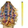 thumbnail image 1 of Clip In Hair Extension Colored Hair Extensions, Multi-colors Party Highlights Clip In Synthetic Hair, 1 of 2