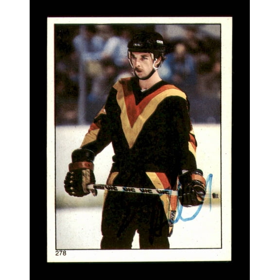 Doug Halward Autographed 1983-84 Topps Stickers Card #278 Vancouver Canucks SKU #251582