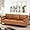 Brown, variant on ACMEASE Premium Faux Leather 3-Seater Sofa with Two Bolster Pillows and Tufted Backrest, Dark Brown