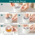 thumbnail image 5 of 6 oz Ramekins with Lid, Porcelain Creme Brulee Souffle Dishes, White Pudding Custard Cups Ramiken for Baking, Dishwasher and Oven Safe, Set of 6, 5 of 8