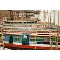 thumbnail image 2 of Berzel, Erin 14x11 Black Ornate Wood Framed with Double Matting Museum Art Print Titled - Laos Boats, 2 of 4