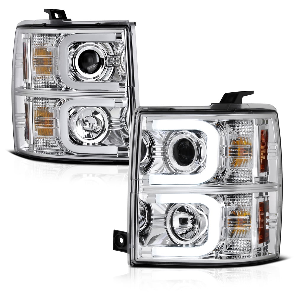 [For 2014-2015 Chevy Silverado 1500] OLED Neon Tube Projector Headlight