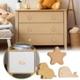 thumbnail image 3 of Modern Beechwood Cabinet Handles Star And Cloud Designs For Children Drawer Pulls Natural Knobs, 3 of 5