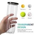 thumbnail image 3 of Minkissy Tennis Ball Container Transparent 3Pack 8.3X3X3In, 3 of 8