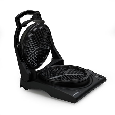 Chef'sChoice WafflePro Model 840 Taste/Texture Select Traditional Five-of-Hearts Waffle Maker, in Black (8400000)