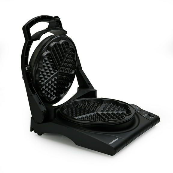 Chef'sChoice WafflePro Model 840 Taste/Texture Select Traditional Five-of-Hearts Waffle Maker, in Black (8400000)