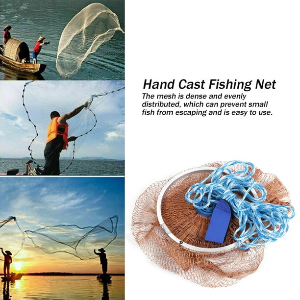 Spptty Outdoor American Style Hand Cast Fishing Net Nylon Fishing