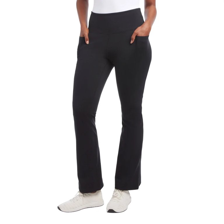 Jockey Women's High Rise Moisture Wicking Flare Yoga Pants (Black