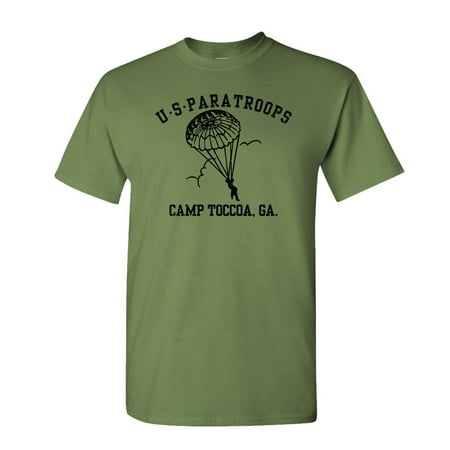 Us Army Fringed - US PARATROOPS camp toccoa wwii ww2 army - Mens Cotton T-Shirt