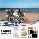 thumbnail image 5 of Fotbe Skulls Roses Bolsa de Viaje para Playa - Resistente al Agua, Bolsa Tote de Gran Capacidad y Ligera con 7 Bolsillos para Mujeres y Hombres, 5 of 7