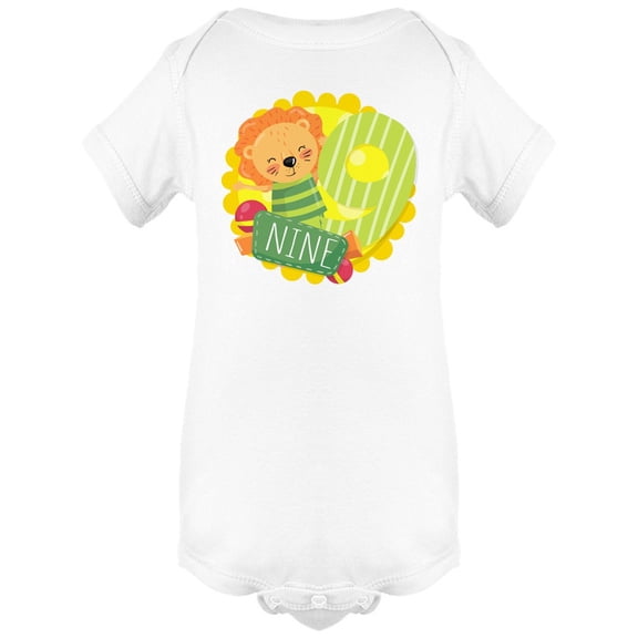 Number 9 With A Lion Bodysuit Infant -Image by Shutterstock, Newborn