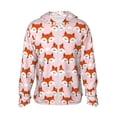 thumbnail image 2 of Uemuo cute fox pink Pattern Women's Full Zip UPF 50+ Sun Protection Hoodie Jacket Long Sleeve Sun Shirt Hiking Outdoor Performance with Pockets-Large, 2 of 9