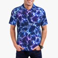 thumbnail image 1 of Fotbe Blue Lightning1 Camiseta Polo de Golf para Hombre con Estampado – Camisa Deportiva Transpirable con Cuello Abotonado-Medium, 1 of 6