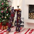 thumbnail image 2 of Mujer pantalones largos Navidad impresión patrón claro impresión suelta cómoda cintura alta pantalones femeninos gris oscuro S, 2 of 6
