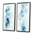 thumbnail image 3 of Designart "Vintage Tranquility Light Blue Watercolor Circles" Modern Geometric Framed Wall Art Set Of 2 - Modern Blue Frame Gallery Set For Office Decor, 3 of 6