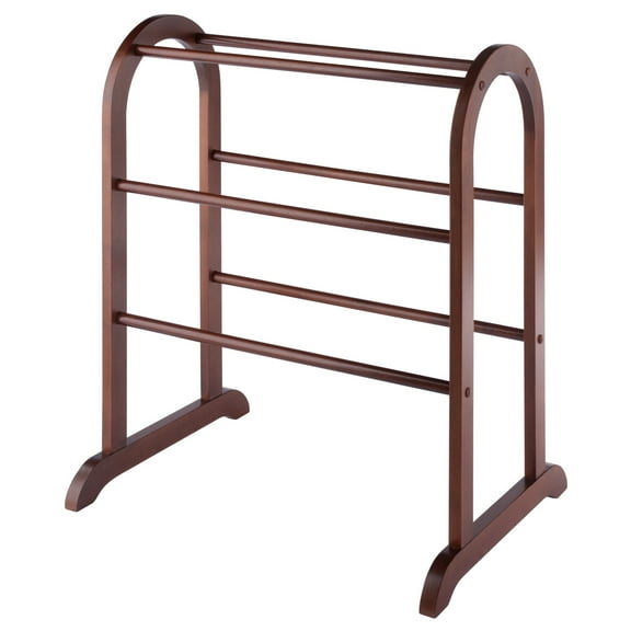 Winsome Eleanor 6 Rod Quilt Rack, Walnut Finish