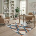 thumbnail image 2 of ODIKA Freeform Geometric Abstract Painterly Brushwork Contemporary Stain Resistant Low Profile for Dorm Room, Small Living Apartment, 2 of 7