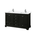 thumbnail image 5 of Wyndham Collection WCS202060DKGC2UNSMXX Deborah 60" Free Standing Double Basin Vanity Set, 5 of 6