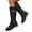Black, variant on Flat Heel Knee High Boots Women Retro Fold Over Leather Round Toe Tall Riding Booties Zipper Winter Fall Boots