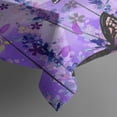 thumbnail image 3 of Purple Lavender Butterfly Scene Rectangle Tablecloth 60"x84",Waterproof Polyester Rectangle Table Cloth, Wipeable Spillproof Polyester Tablecloth for Dining, Camping, Indoor and Outdoor, 3 of 5
