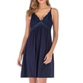 thumbnail image 2 of HUJlwoi Chemise de Nuit Sans Manches pour Femmes en Modal Babydoll Robe de Nuit Douce avec Dentelle Bretelles Réglables Robe d'Été, 2 of 7