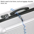 thumbnail image 5 of Uxcell Security Steel Cable Coated Spring Luggage Lock Wire Rope with Double Loop 0.1 inch x 8.2ft Blue 2 Pack, 5 of 5