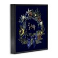 thumbnail image 4 of Stupell Industries Joy Holiday Wreath Holiday Painting Black Framed Art Print Wall Art, 24 x 24, 4 of 10
