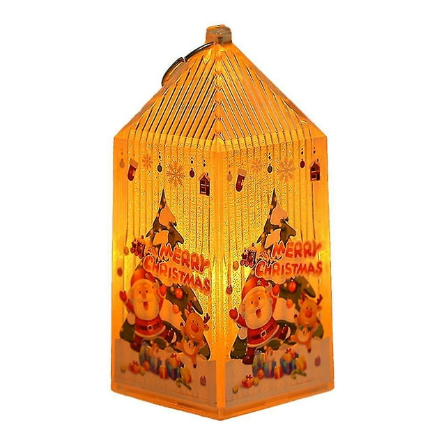 Luz de linterna LED de Navidad, pequeña linterna sin llama portátil