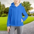 thumbnail image 2 of Breezora Womens Lightweight Oversized Hooded Spring Jacket Thin Layer Outerwear Plus Size XXL Size Blue, 2 of 5