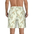 thumbnail image 3 of Bixox Men's Rose Darkseagreen Color Background printing Casual Classic Fit Short Summer Beach Shorts, 3 of 6