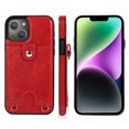 thumbnail image 3 of for iPhone 15 Plus Crossbody PU Leather Case, with Card Slot Holders Wallet Protective Case Adjustable Shoulder Strap Drop Protection Compatible with Apple iPhone 15 Plus, Red, 3 of 12