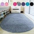 thumbnail image 3 of Lochas Soft Indoor Modern Area Rugs Fluffy Living Room Carpets for Children Bedroom Home Decor Nursery Rug, 2.6'x5.3',Gray, 3 of 7