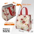 thumbnail image 3 of Pioneer Flower Floral Print Pattern Insulated Lunch Bag for Women & Adults,Large Portable Soft Cooler Lunch Bag,Thermal Food Storage Tote with Pearl Cotton,8.66L,8.75x5.75x9.5 Inch, 3 of 6
