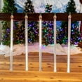 thumbnail image 1 of Novelty Lights Meteor Shower Lights, 24 Inch Pure White LED Cascading Starfall Icicle Tubes, Pack of 5, UL Listed, Durable Polycarbonate Lens, E17/C9 Standard Base, 120V, Indoor/Outdoor, 1 of 6
