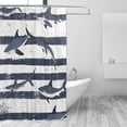 thumbnail image 2 of Yayeee Shower Curtain with Hooks 72"x72" Waterproof Fabric Bathroom Hanging Decor, Light Sharks, 2 of 5