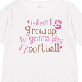 thumbnail image 4 of Inktastic Future Softball Player Girls Girls Long Sleeve Toddler T-Shirt, 4 of 5