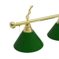 thumbnail image 2 of Green 3 Shade Billiard Light with Brass Fixture, 2 of 5