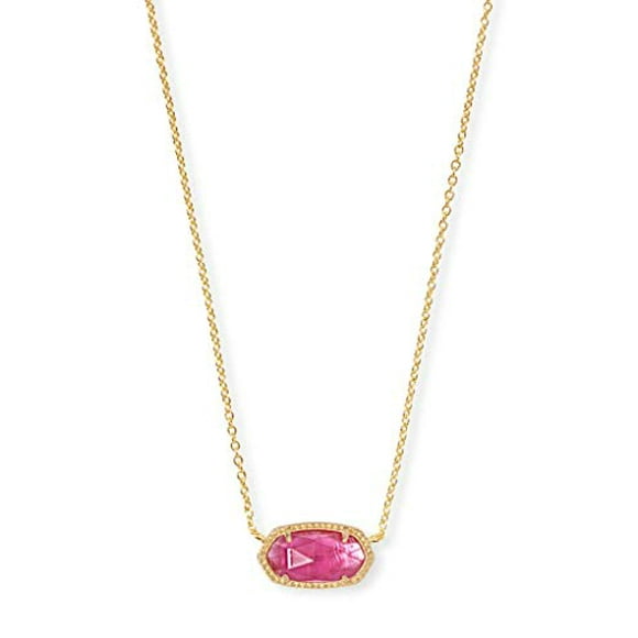 Kendra Scott Elisa Pendant Necklace for Women, Fashion Jewelry, 14k Gold-Plated, Azalea Illusion
