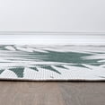 thumbnail image 3 of World Rug Gallery Contemporary Floral Leaves Nature Inspired Reversible Indoor/Outdoor Area Rug - Green 5'x7', 3 of 7